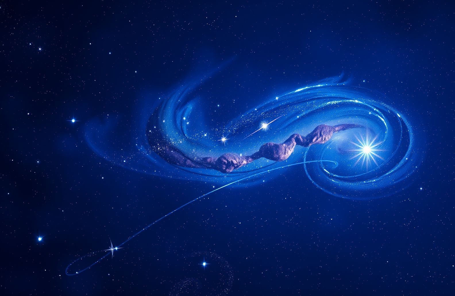 Blue Space Wallpaper