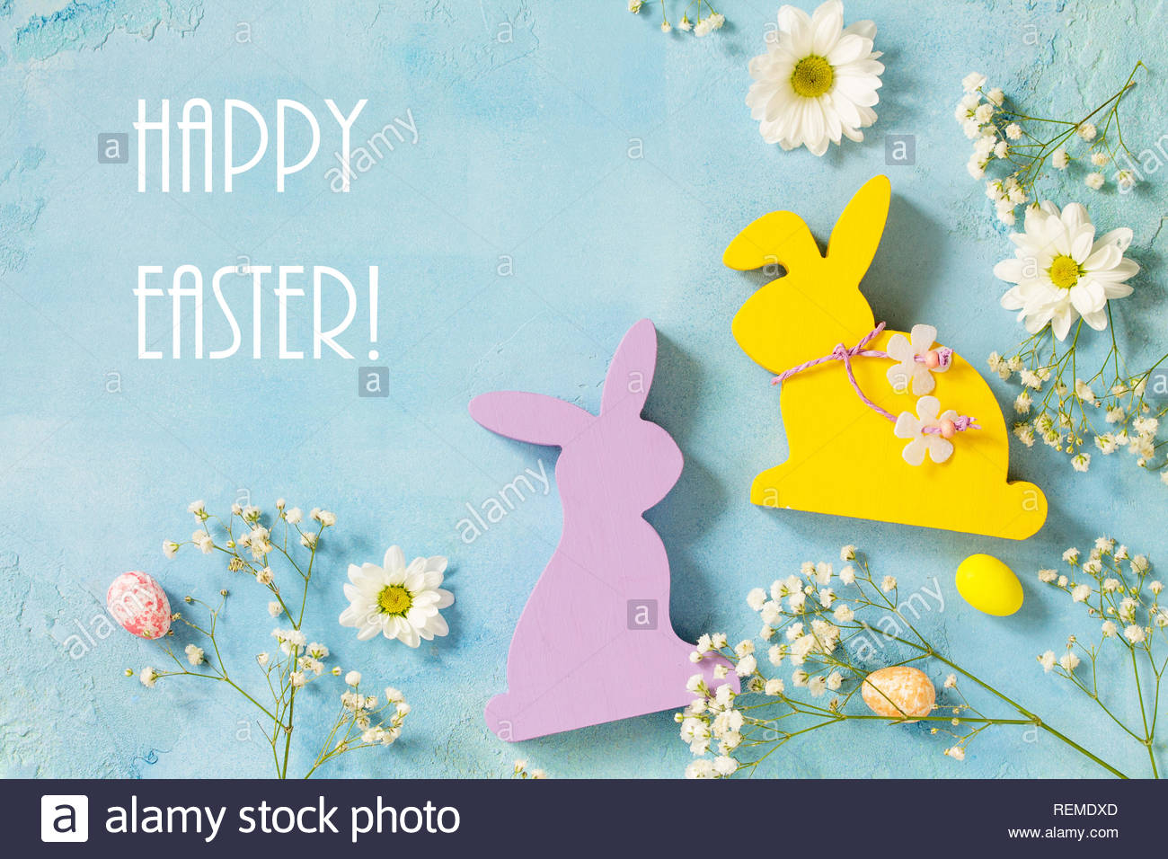 Happy Easter Congratulatory easter background Easter eggs