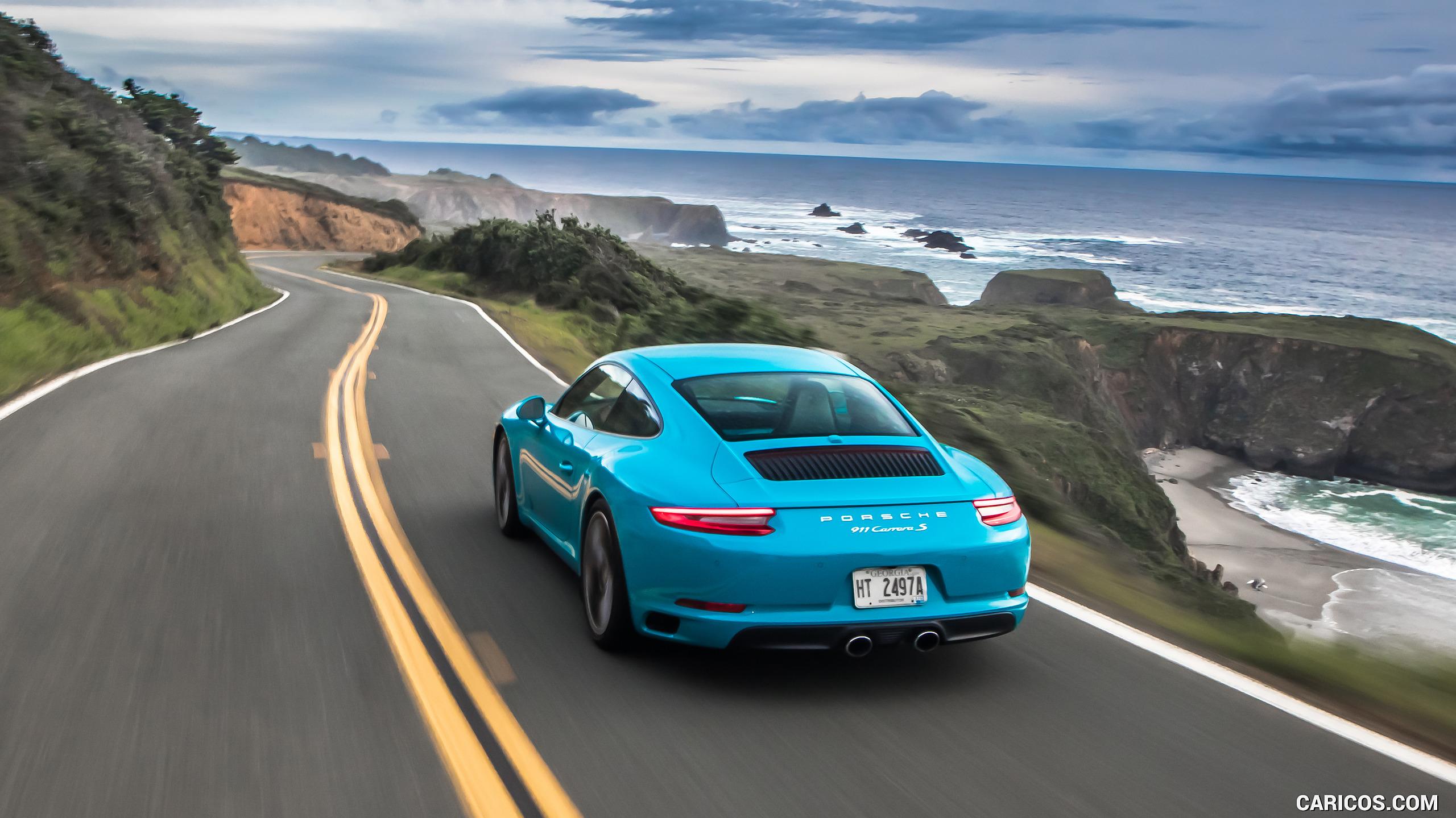 Porsche Carrera S Color Miami Blue Us Spec Rear
