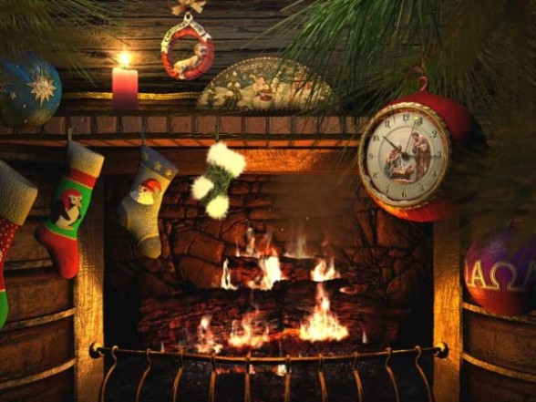 Christmas Fireplace Desktop Wallpaper Aleals HD