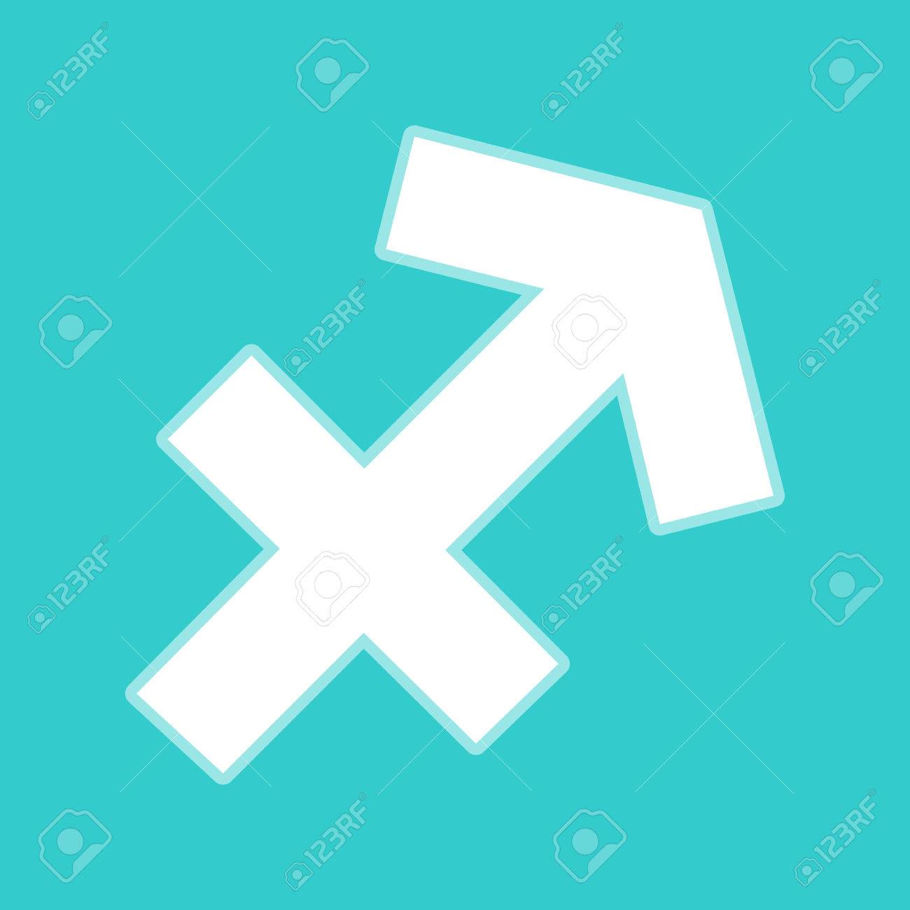 Free download Sagittarius Sign White Icon With Whitish Background On