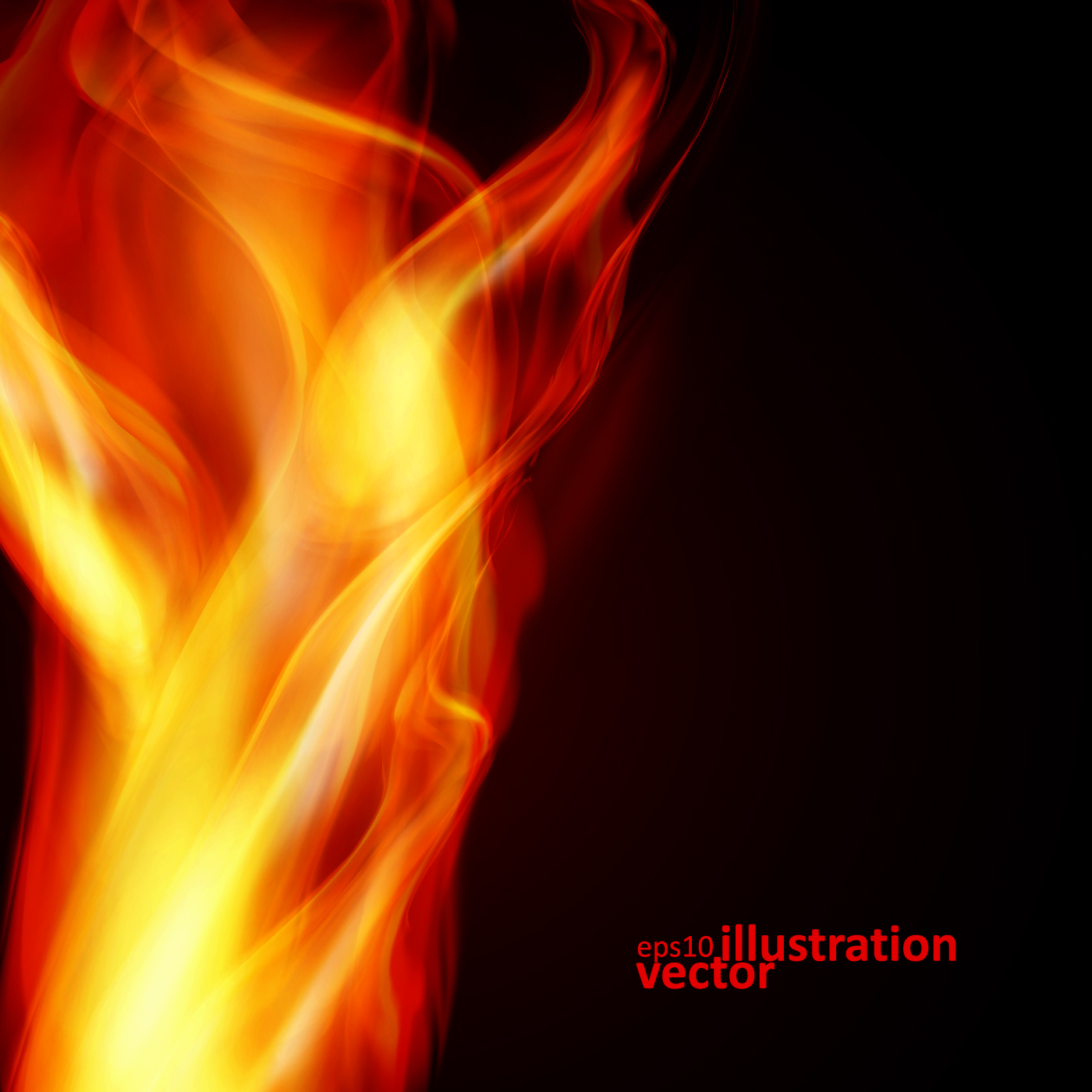 Realistic Fiery Background Illustration Vector