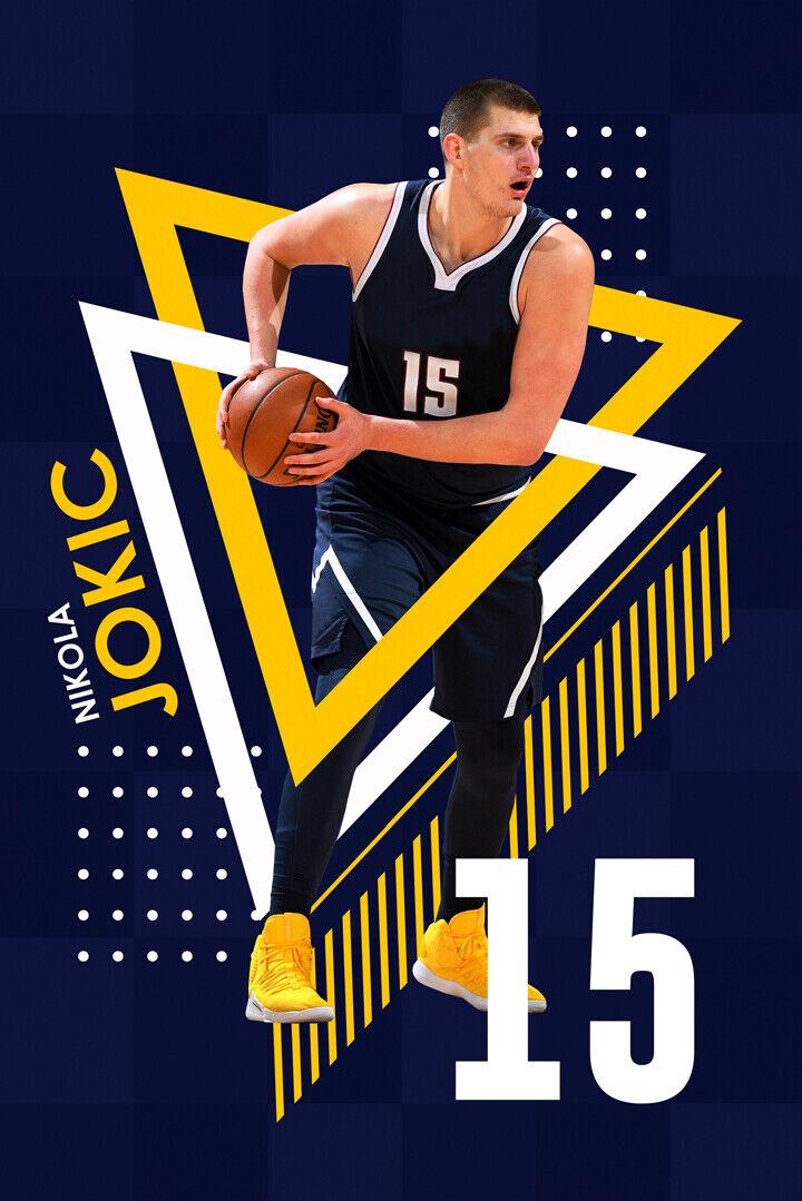 American Basketball Star Athlete Nikola Jokic Wallpaper Poster 11 Canvas  Poster Wall Art Decor Print Picture Paintings for Living Room Bedroom  Decoration Frame1218inch3045cm  Amazonca Home