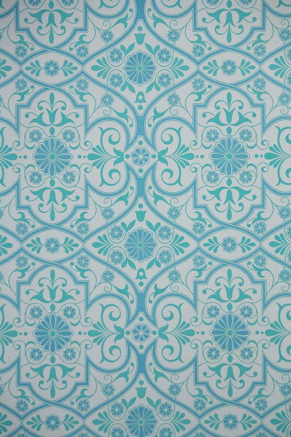 Wallpaper For The Home Retro Aqua Blue And