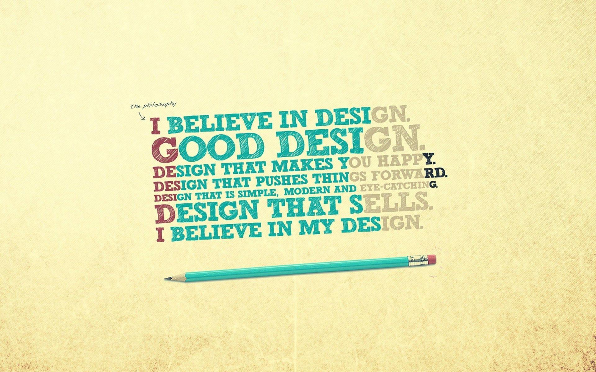 Download Graphic Design Inspirational Quote With Pencil Wallpaper