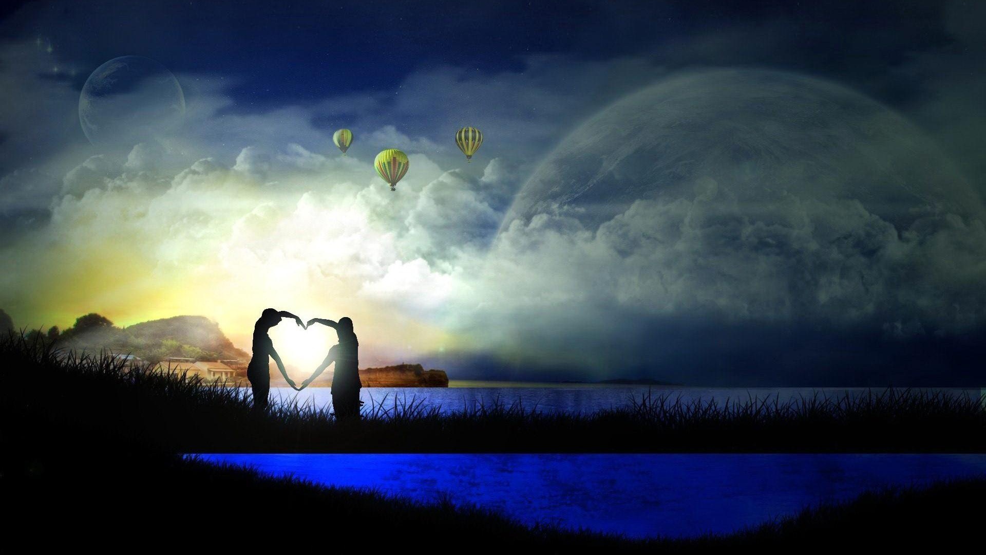 Selected Resoloution 1920x1080 Wallpaper Love Couple Night Romantic