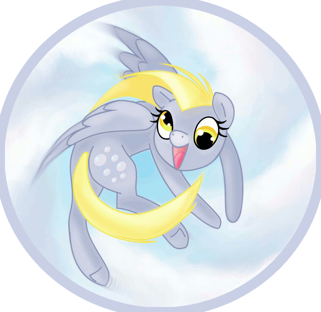 Mlp Derpy Hooves Chases Tail Animation Gif By Snakehands