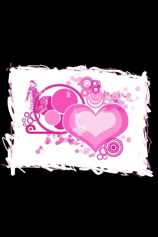 Love Pink iPhone HD Wallpaper