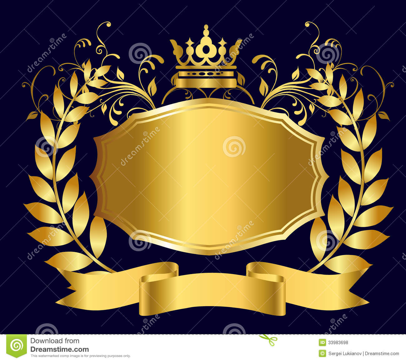 Royal Blue And Gold Background Shield Of On