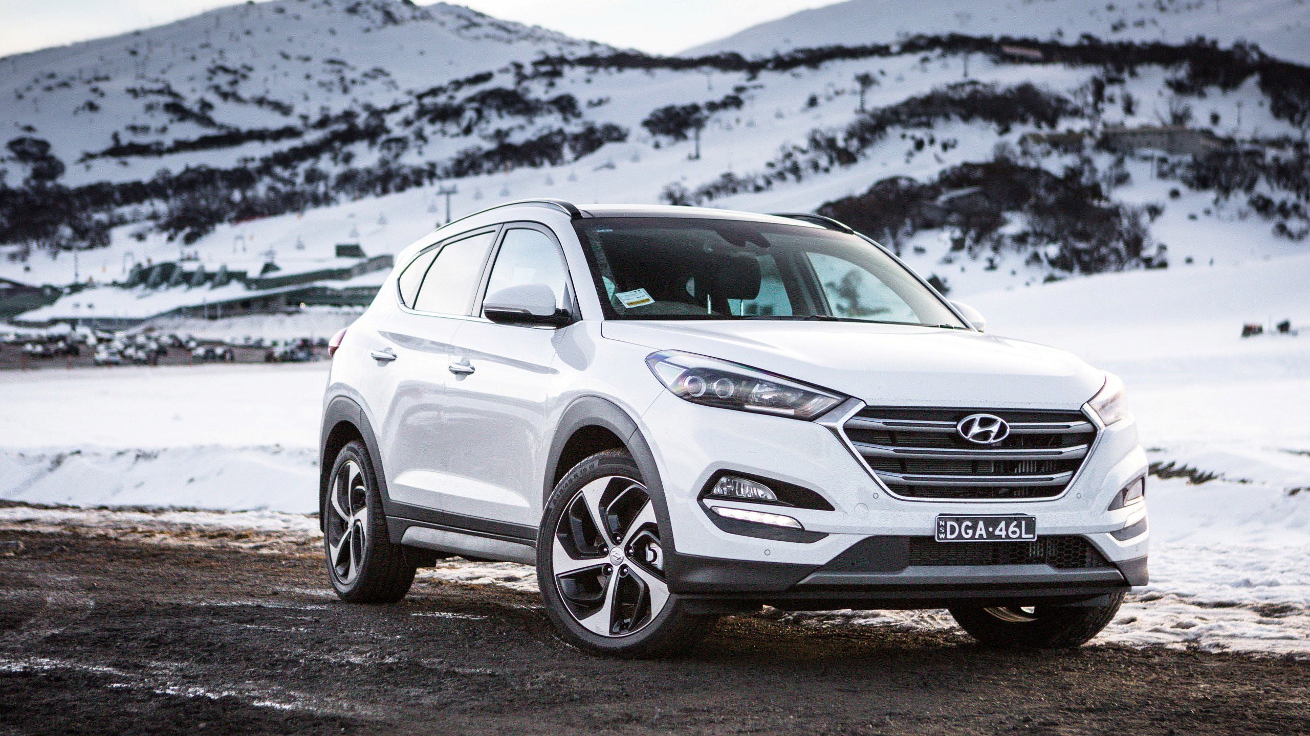 Hyundai Tucson White Car Hd Wallpaper