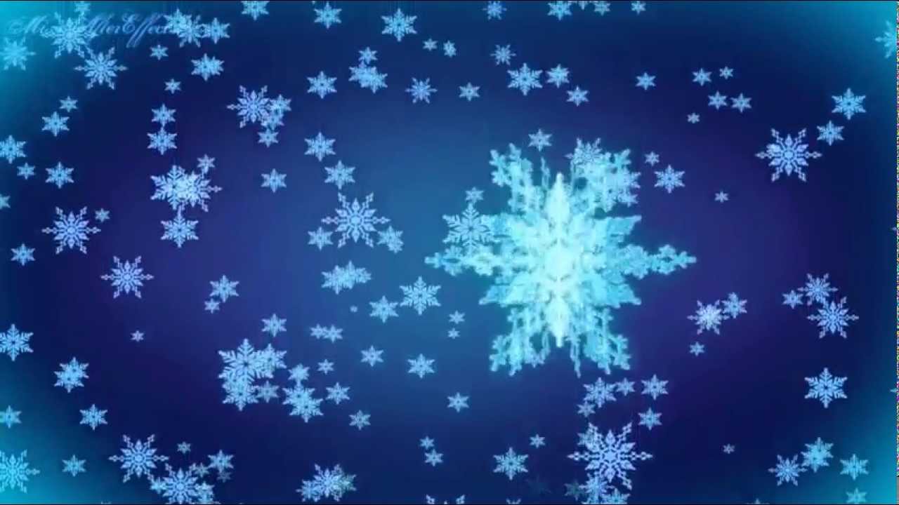 3d Snowflakes Falling Background Motion Graphic