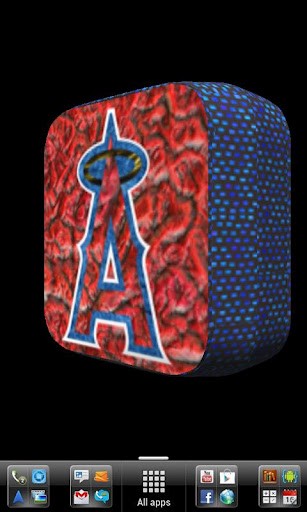 3d LA Anaheim Angels Baseball Logo Live Wallpaper Background