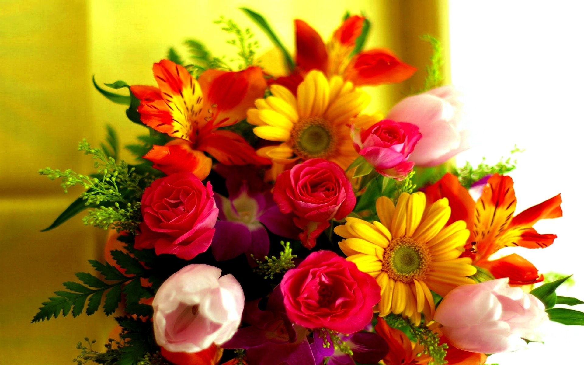 Beautiful Flowers Bouquet Image HD Wallpaper