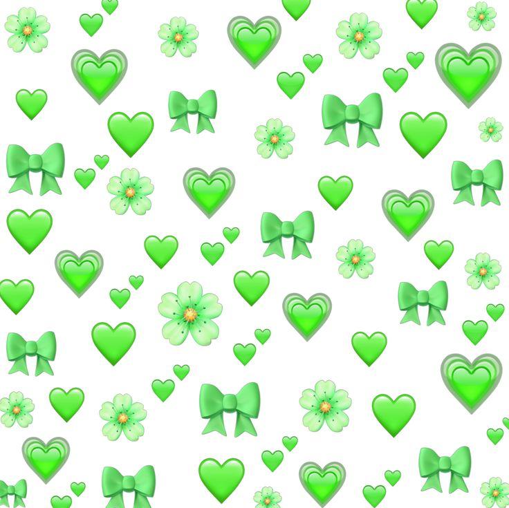 Green Heart Flower Color Sticker By Simpledits Cute