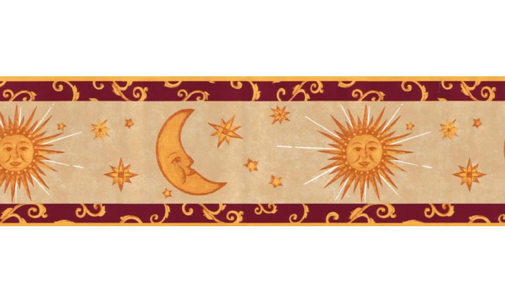 Home Sun Moon and Stars Wallpaper Border B95809