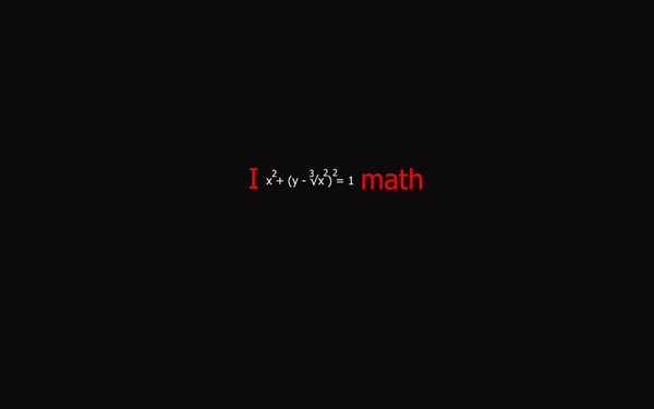 Mathematics Geek Black Background Wallpaper
