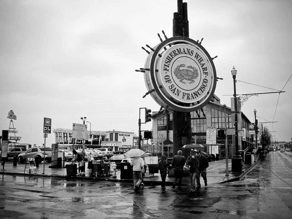 Fishermans Wharf Black And White K0wfutpaud6iybpt Wallpaper