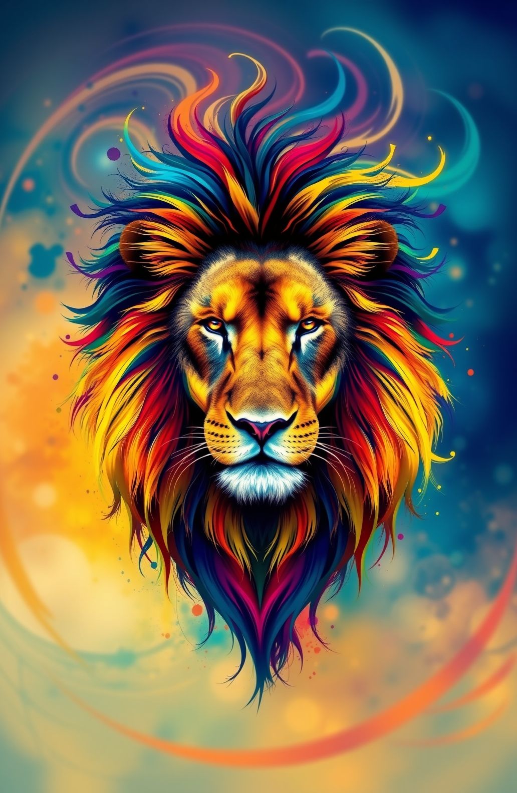 Colorful Lion Wallpaper