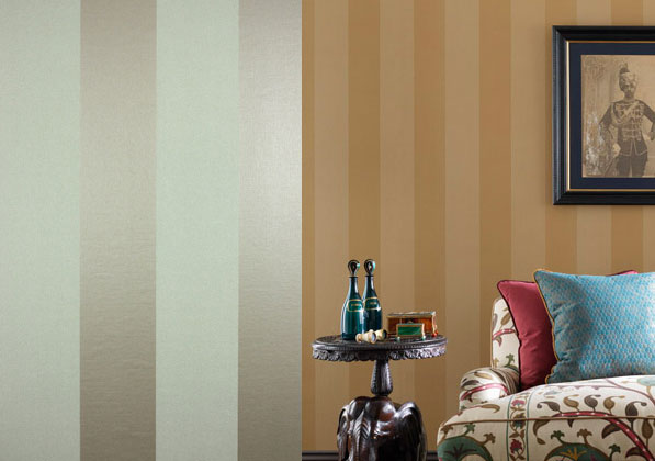 Nina Campbell Paradiso Wallpaper Canto Stripe Gold Ncw4035