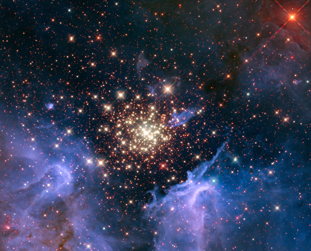 Celestial Fireworks Space Wallpaper