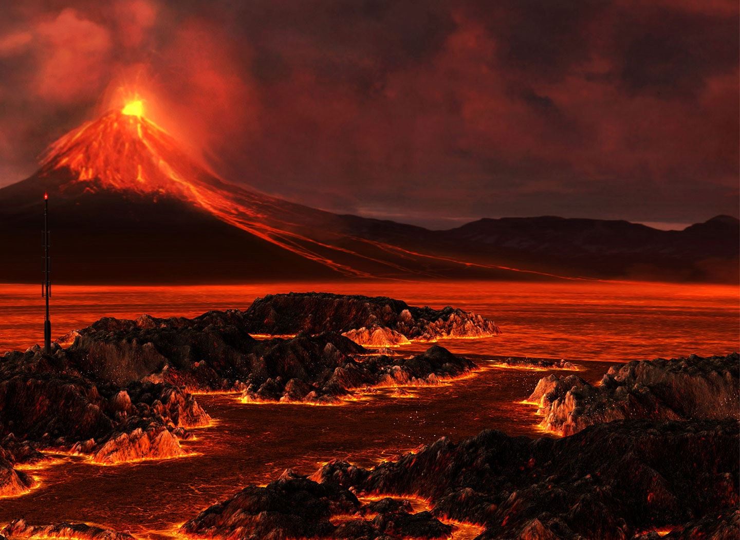 Volcano Game Background