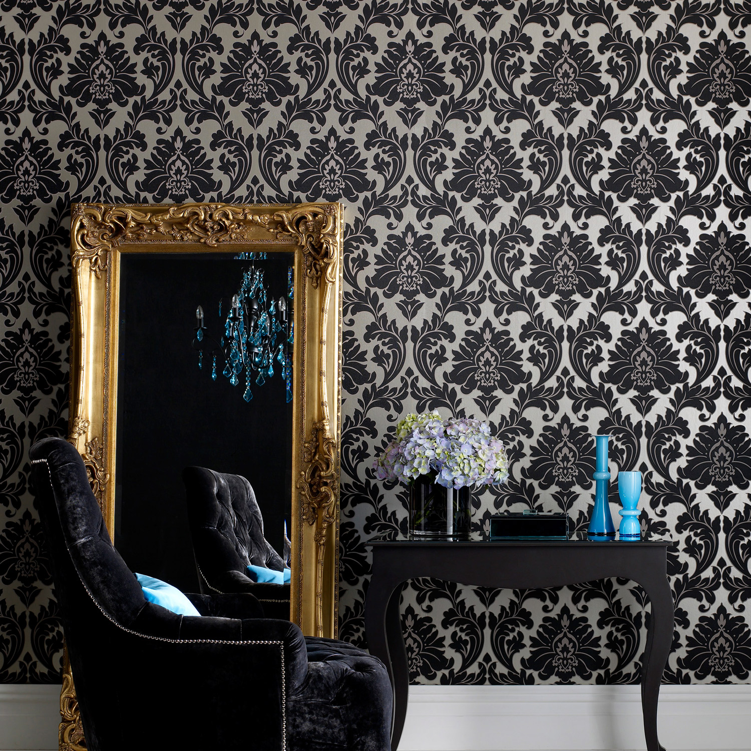 Graham Brown Superfresco Easy Majestic Black and Gold Wallpaper