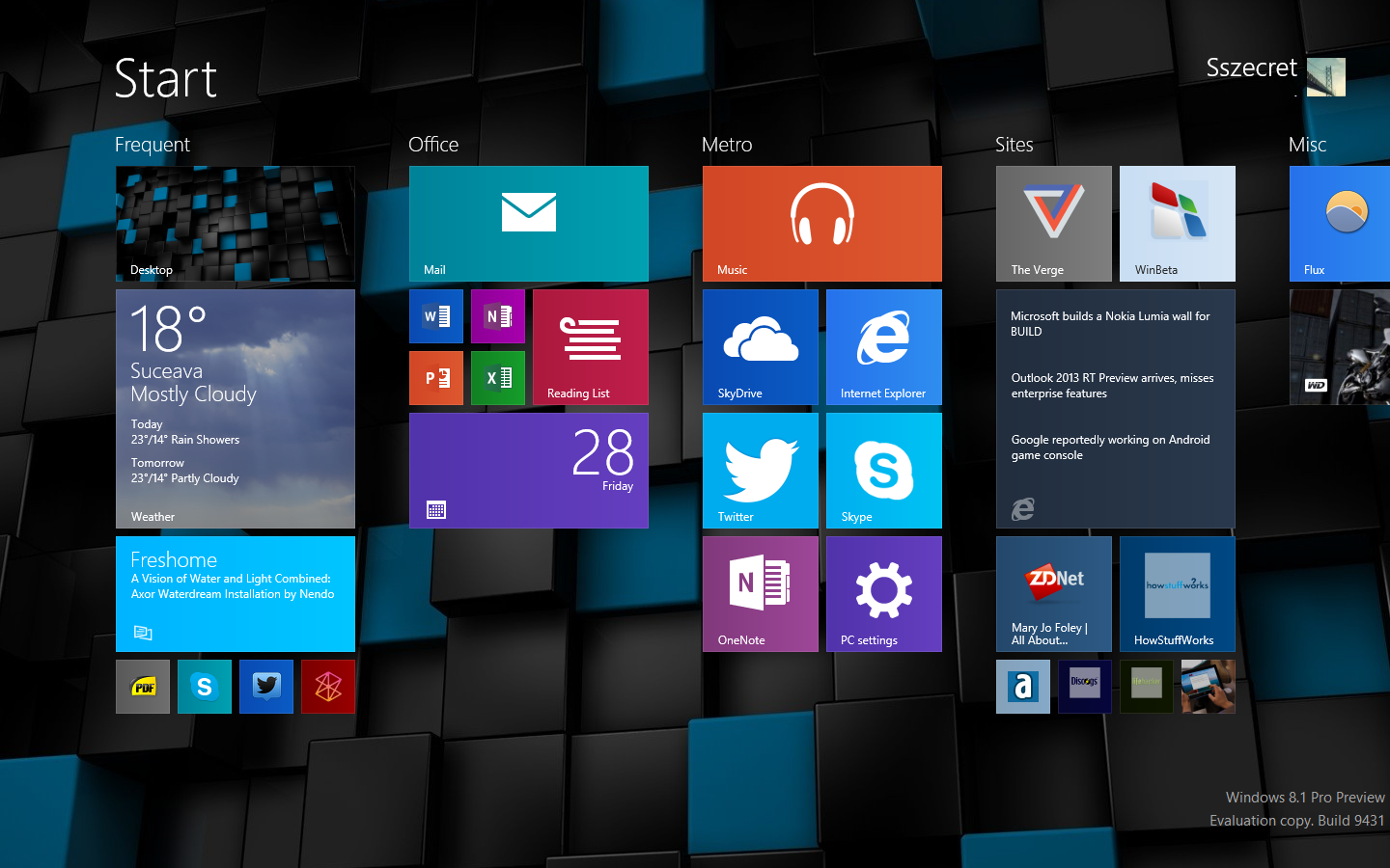 Show Us Your Windows Start Screen Microsoft Beta