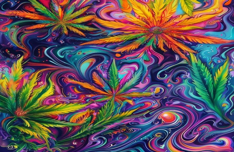 Psychedelic Weed Wallpaper