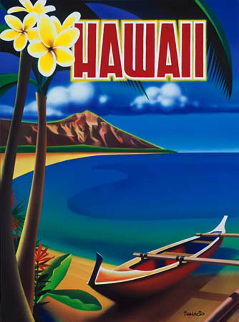 Hawaii Vintage Tourism Posters Wallpaper Image