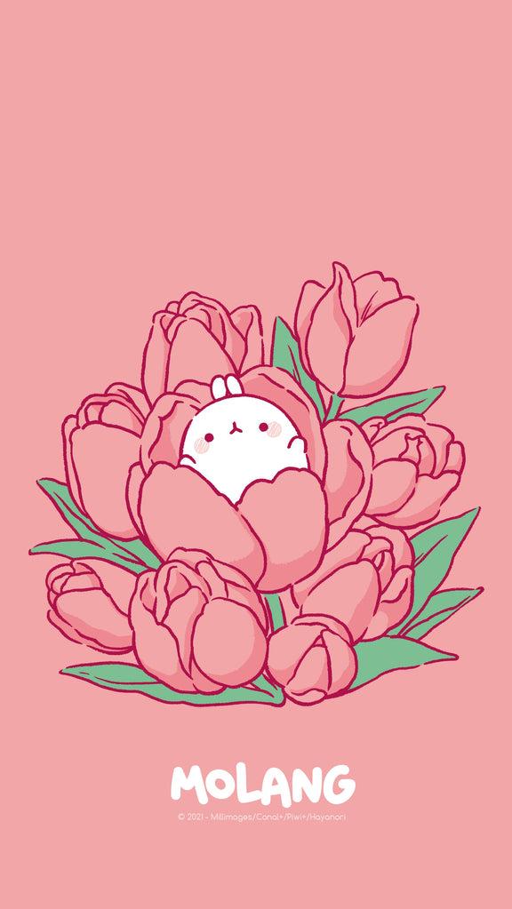 Molang Flower Wallpapers Discover The Peony Wallpaper of Molang