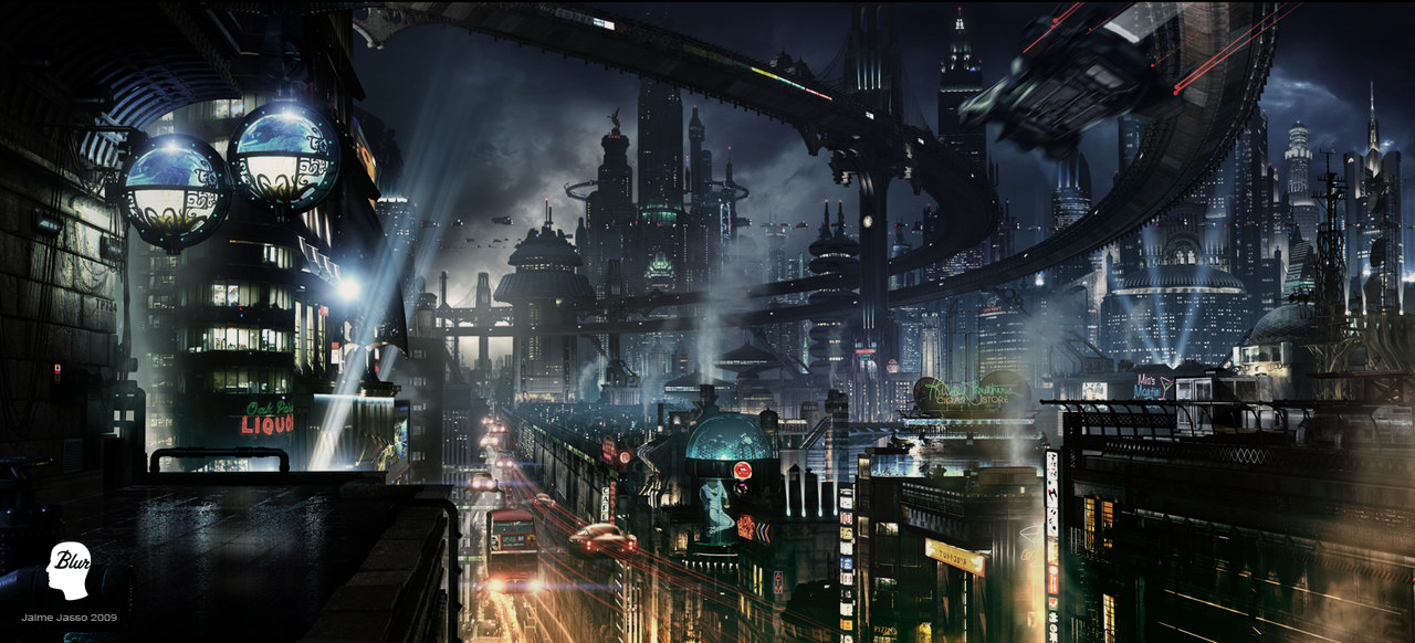 Futuristic City By Jjasso Concept Art Sci Ficoolvibe Digital
