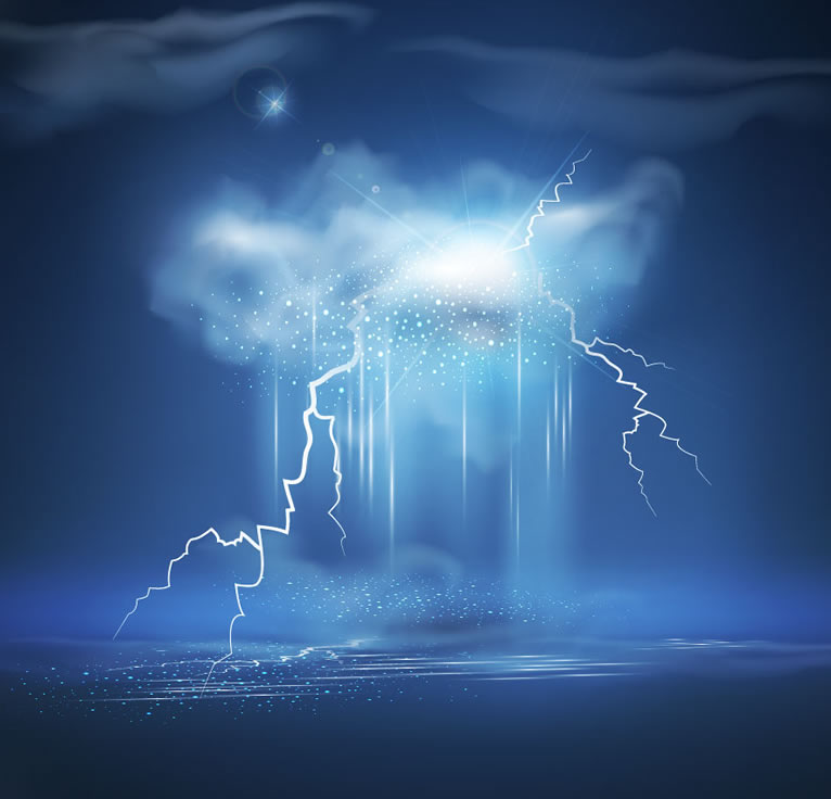 Thunderstorms Background Vector Graphic