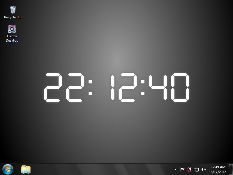 Free download Desktop Clock Wallpaper full Windows 7 screenshot Windows