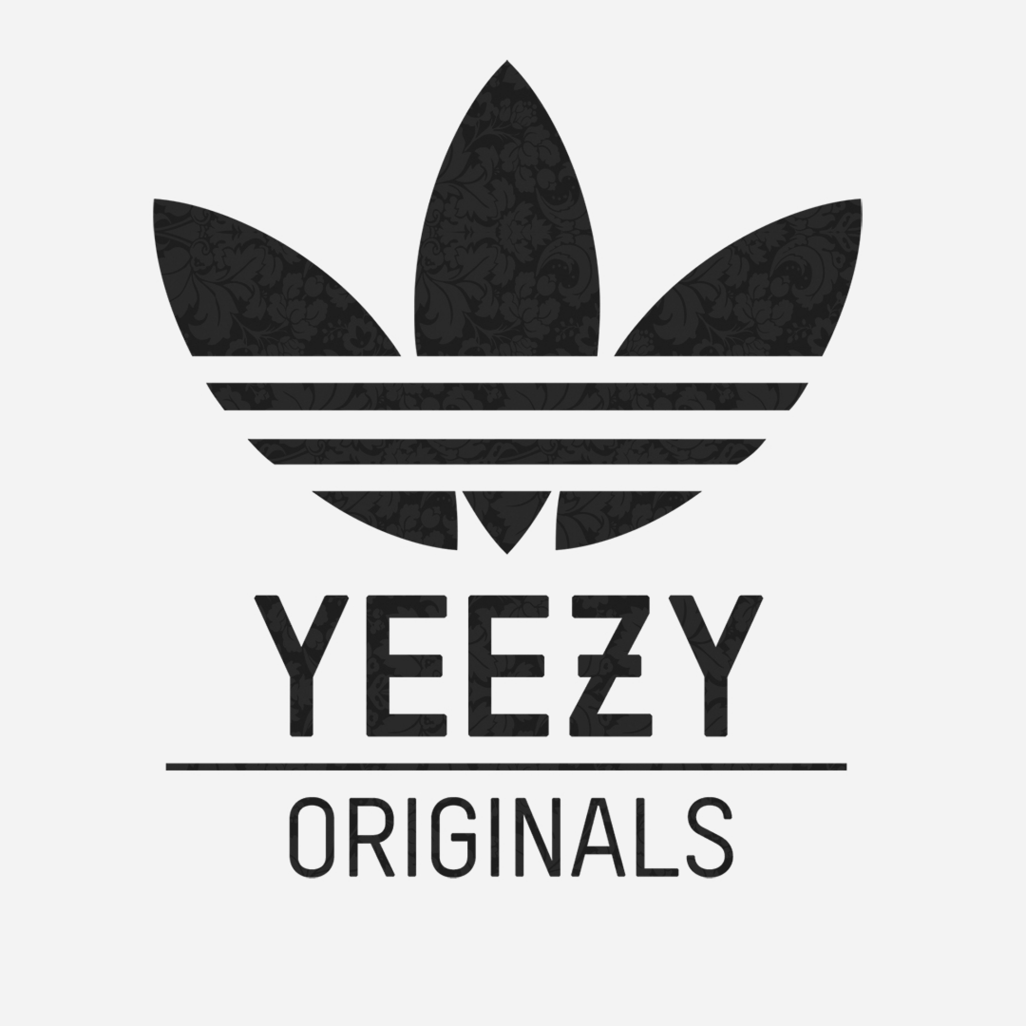 Download Wallpaper 2048x2048 Adidas Yeezy Logo New iPad
