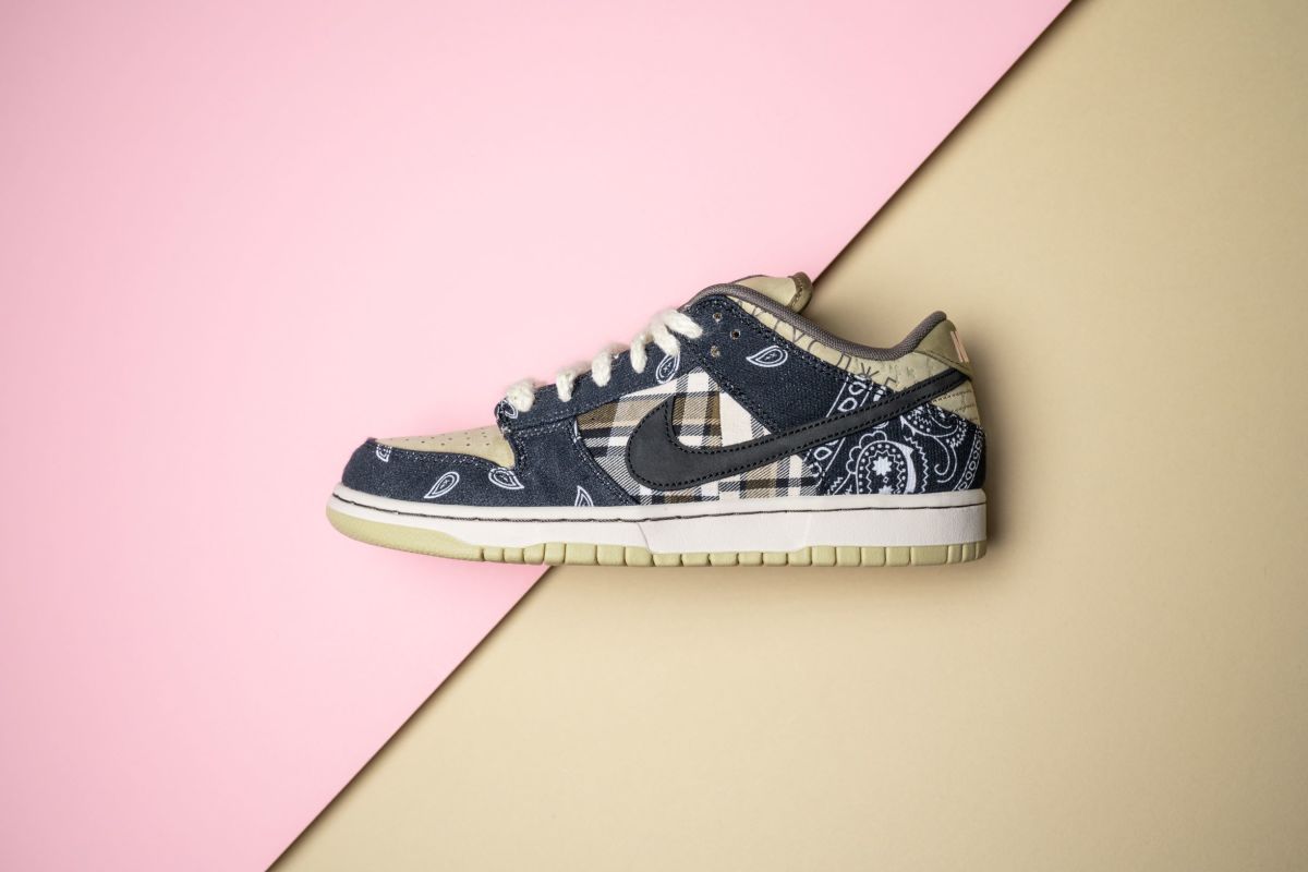Nike Teams With Travis Scott For Bandanna Print Dunk Low Sneakers