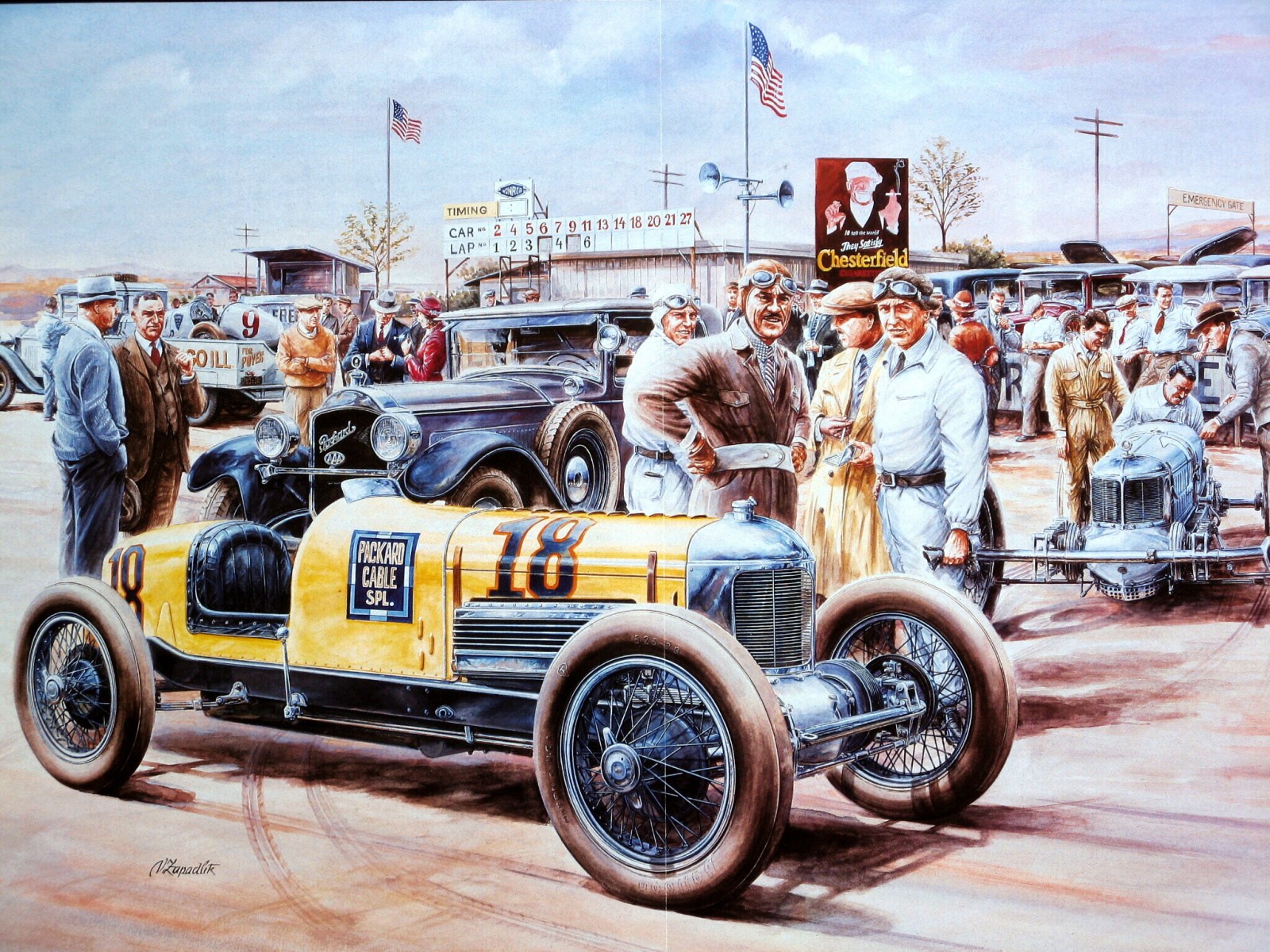 Vintage Race Car Wallpaper