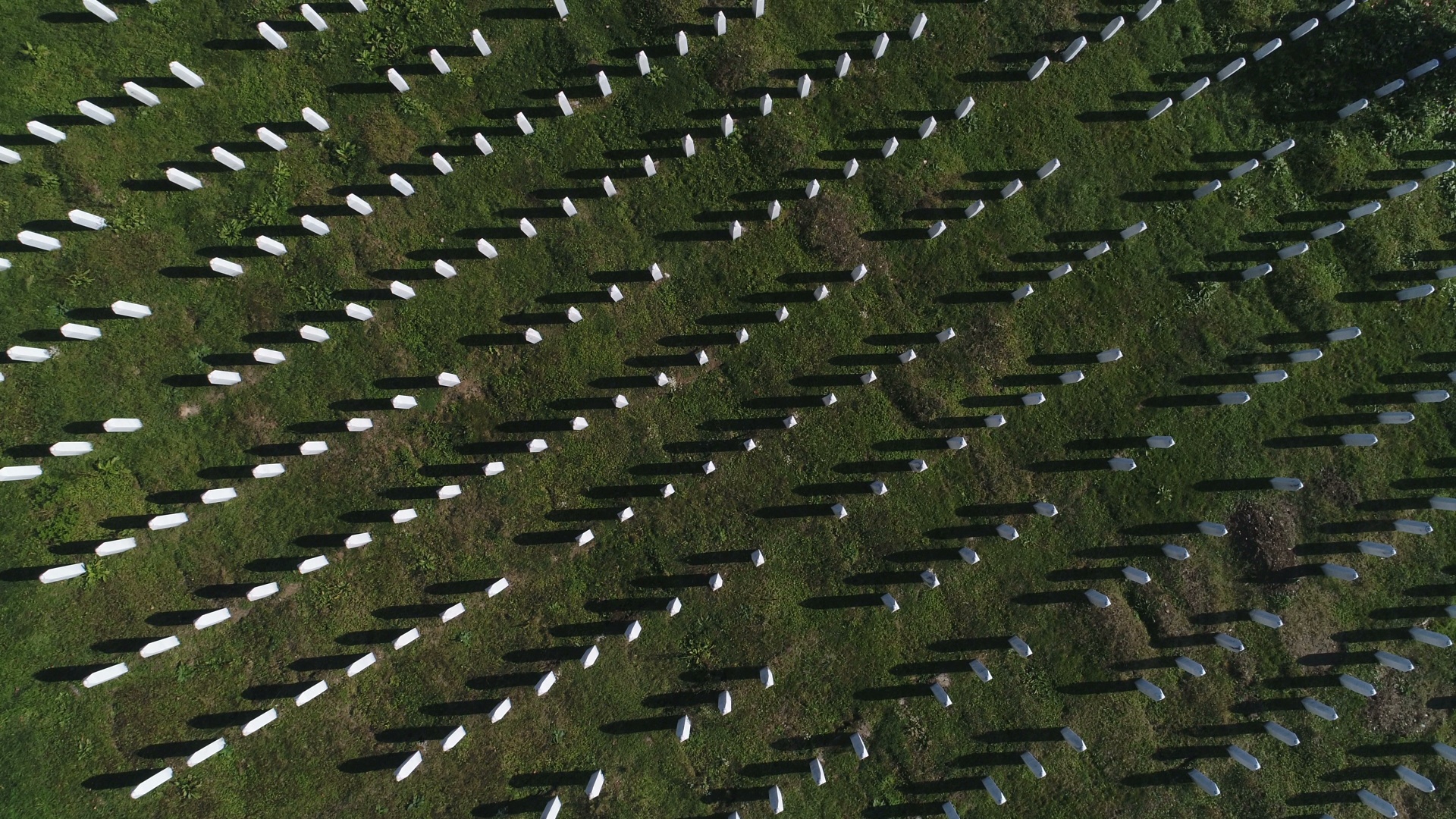Video Aerial Cemetery For Srebrenica Genocide Victims In