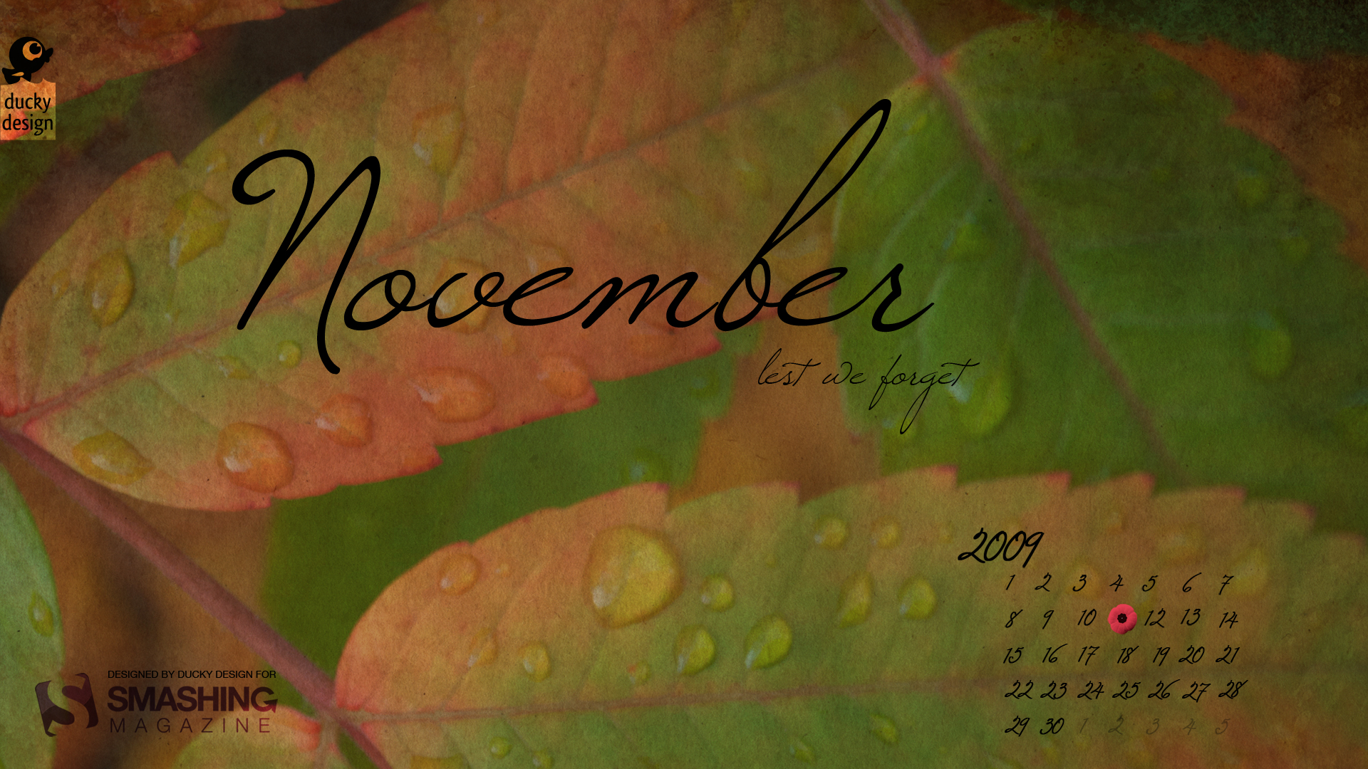 November Wallpaper Calendar