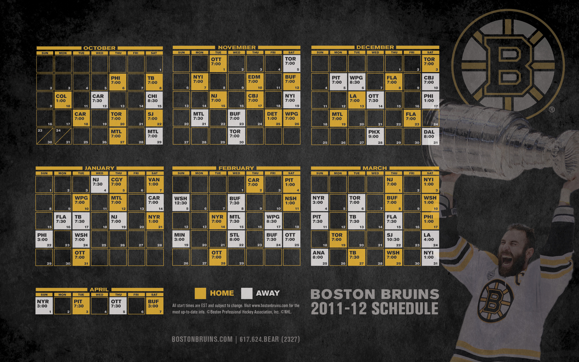Bruins Schedule Boston Wallpaper