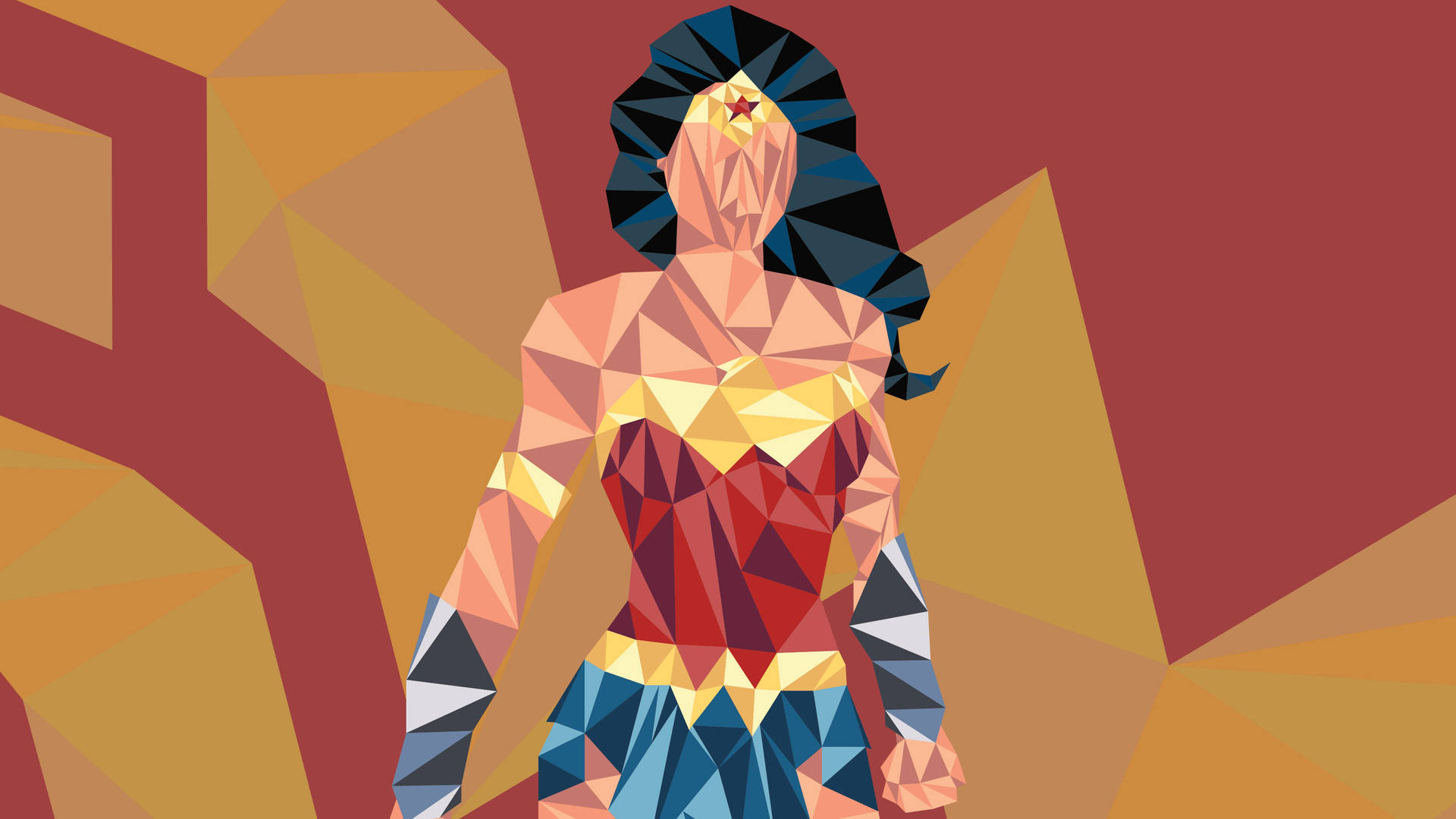 Wallpaper Foto Dari Polygon Art