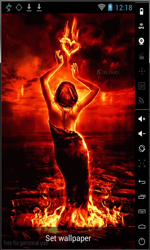 Download Land Of Fire Live Wallpaper for your Android phone 480x800