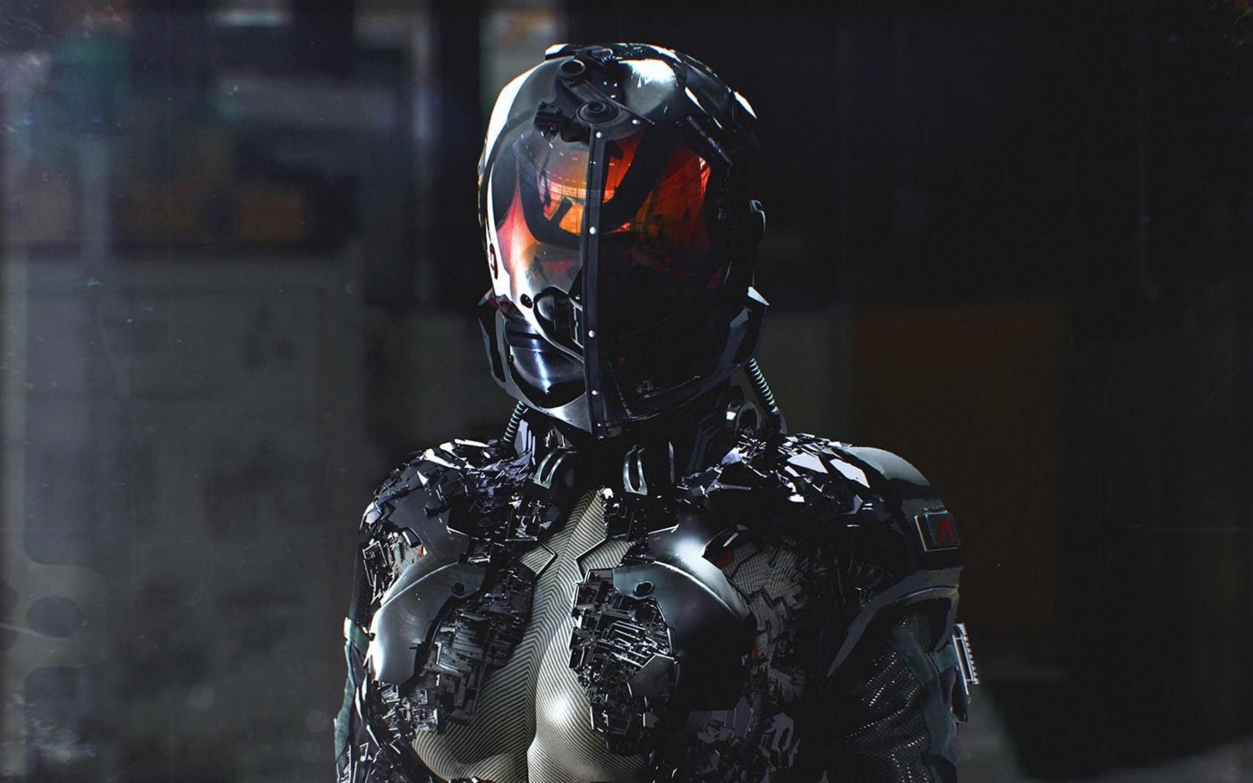 Armoured Suit Sci Fi Wallpaper Digitalart Io