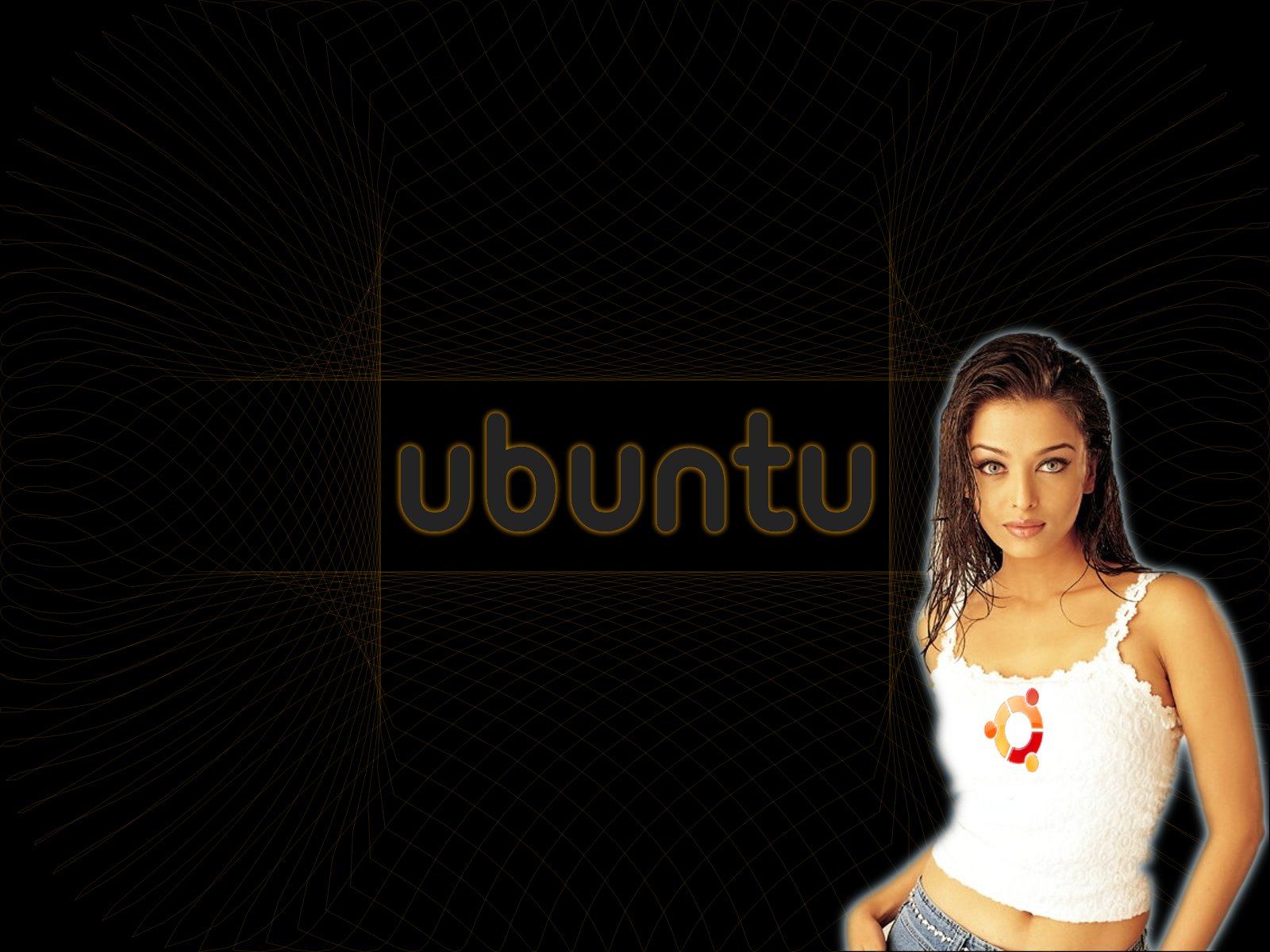 Ubuntu Background Girl Wallpaper HD Desktop