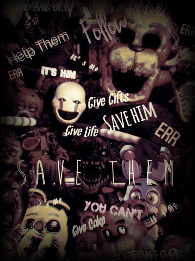 Fnaf Character Collage iPhone Wallpaper By 262ultra