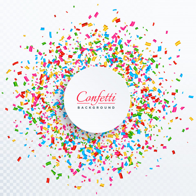Confetti Background With Text Space Design Vector