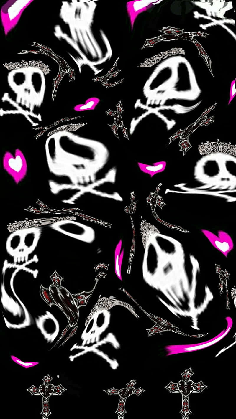 Pink Black And White Wallpaper