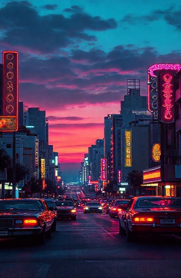 Retro Aesthetic City Wallpaper