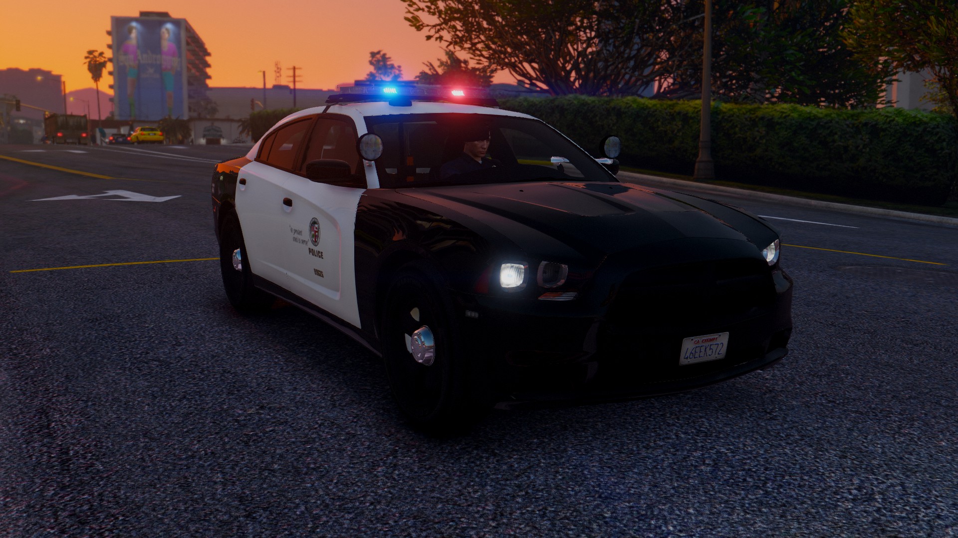 Gta Lapd Dodge Charger HD Wallpaper Background