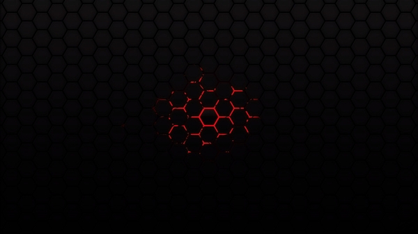 Black Red Background Hexagon