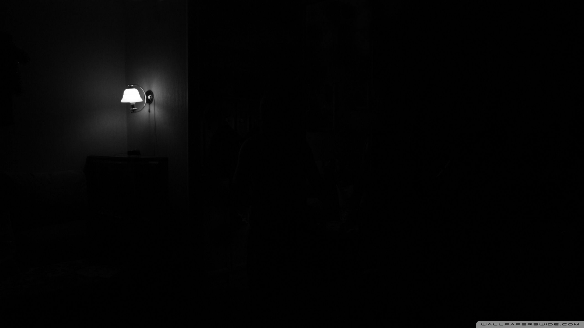 Lamp In Darkness Wallpaper Wallpoper